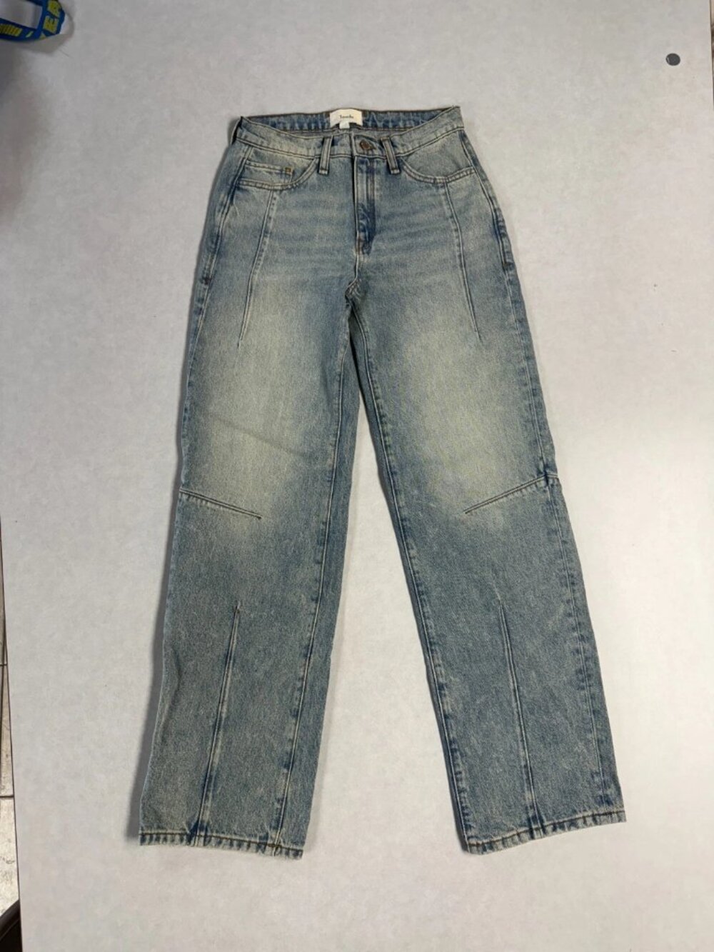 WORN Triarchy Womens Mid Rise Straight Leg Jeans Light Wash Size 25